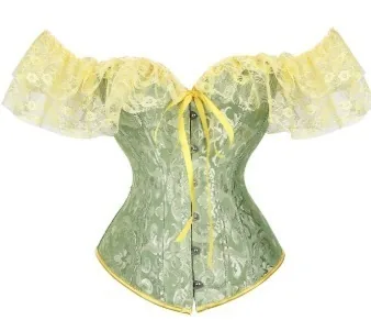 Bustier corset en dentelle à épaules dénudées