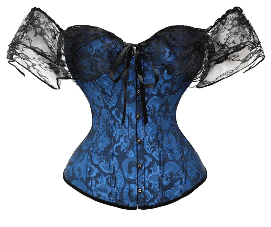 Bustier corset en dentelle à épaules dénudées