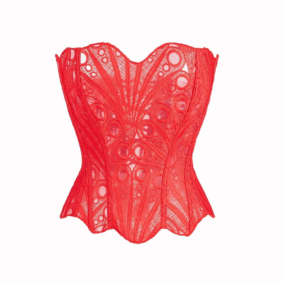 Corsetto senza spalline con stampa bohemienne