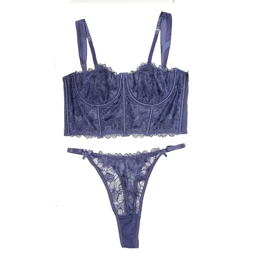 Ensemble corset sous-poitrine en dentelle