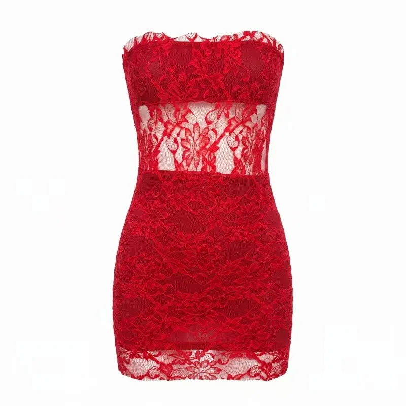 Spitzen-Cutout-Bodycon-Rollenspiel-Kleid