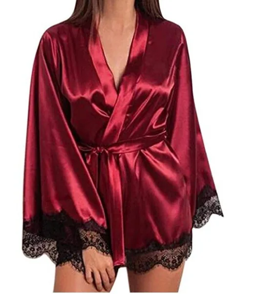 Long peignoir en mousseline transparente