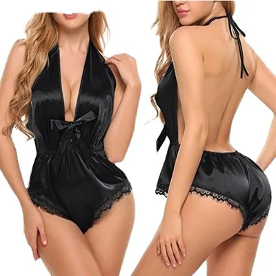 Zijdezachte bodysuit met halterbandjes
