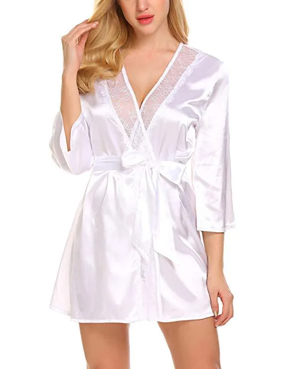 Camicia da Notte Plus Size con Allacciatura