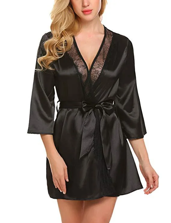 Camicia da Notte Plus Size con Allacciatura