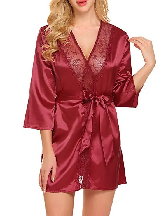 Camicia da Notte Plus Size con Allacciatura
