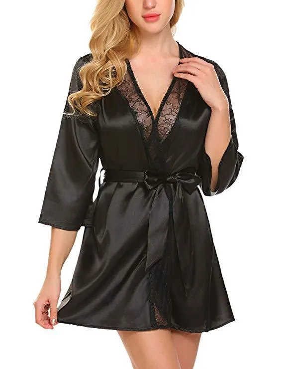 Camicia da Notte Plus Size con Allacciatura