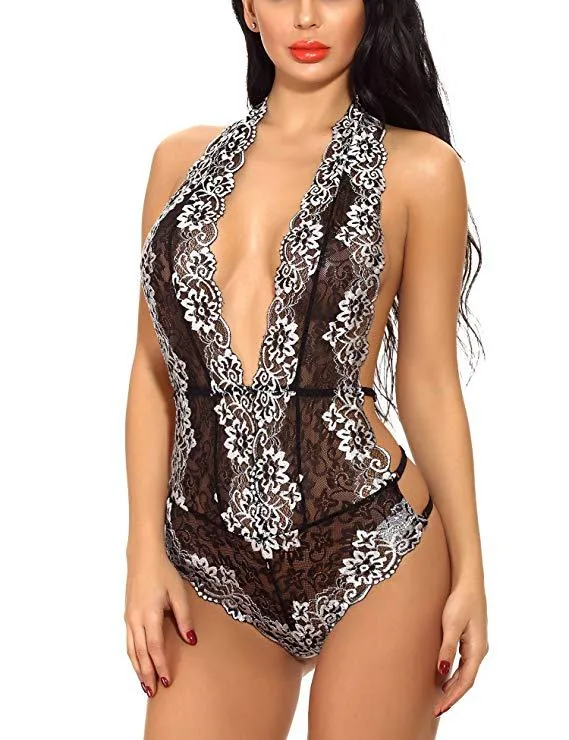 Body senza schiena con finiture in pizzo