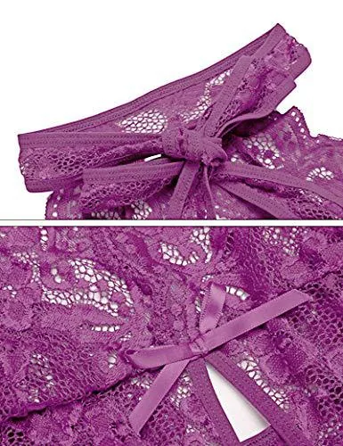 Conjunto de body halter de encaje con aberturas