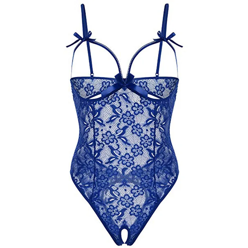 Conjunto de Camisola de Renda Vazada