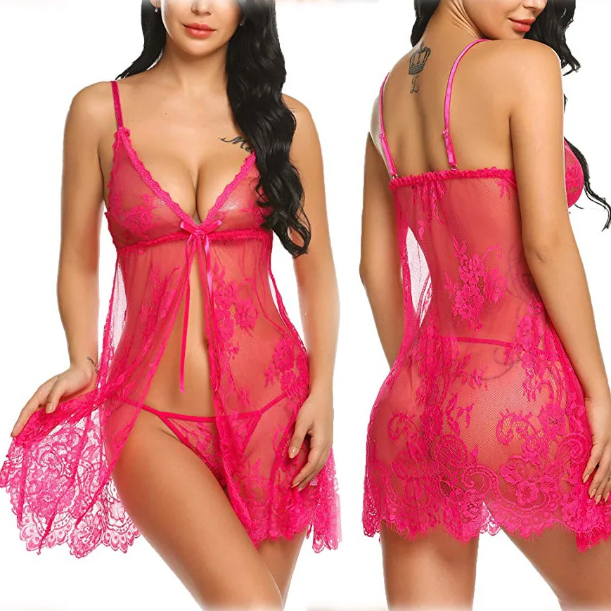 Set sottoveste in pizzo eyelash