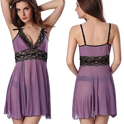 Sottoveste in pizzo e rete blu royal