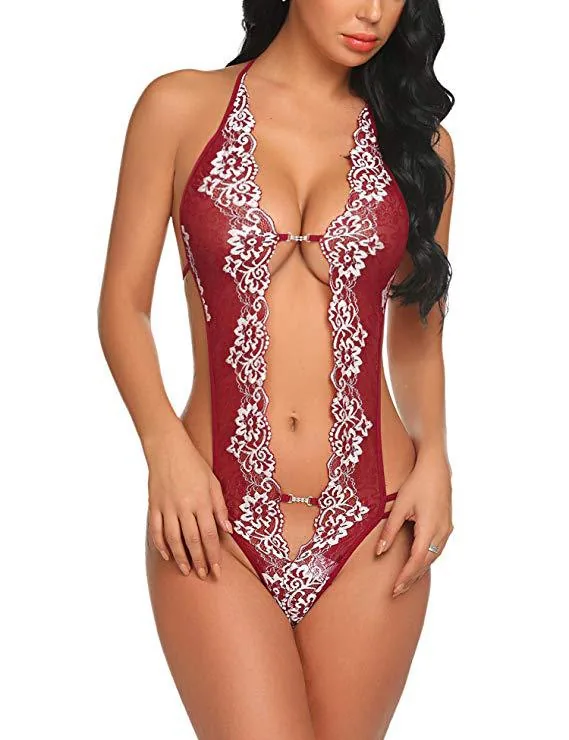Body con taglio alla caviglia in pizzo leopardato