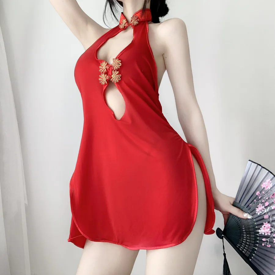 Cheongsam-Rollenspiel-Kostümkleid mit Cutouts
