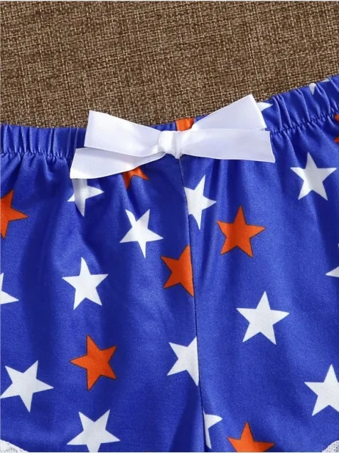 Conjunto de camisola y shorts de estrellas bicolor