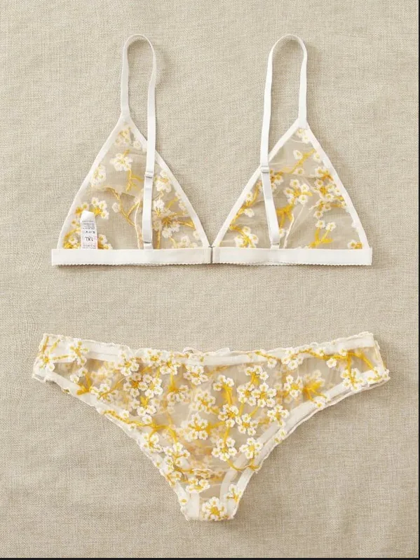 Mesh-BH-Set mit Blumenprint