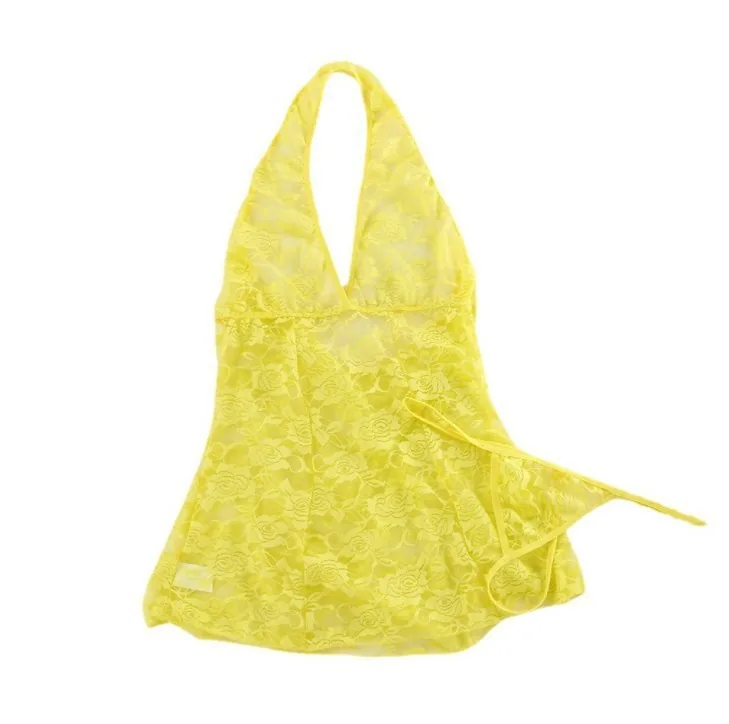 Spetshalterneck-lingerieset plus size