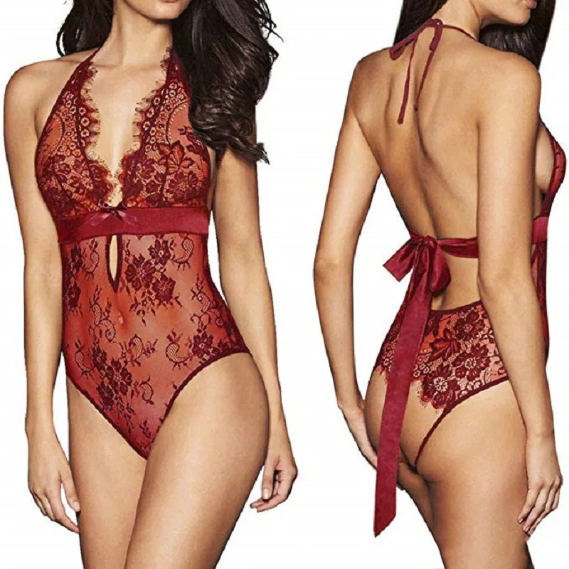 Body en dentelle avec nœud
