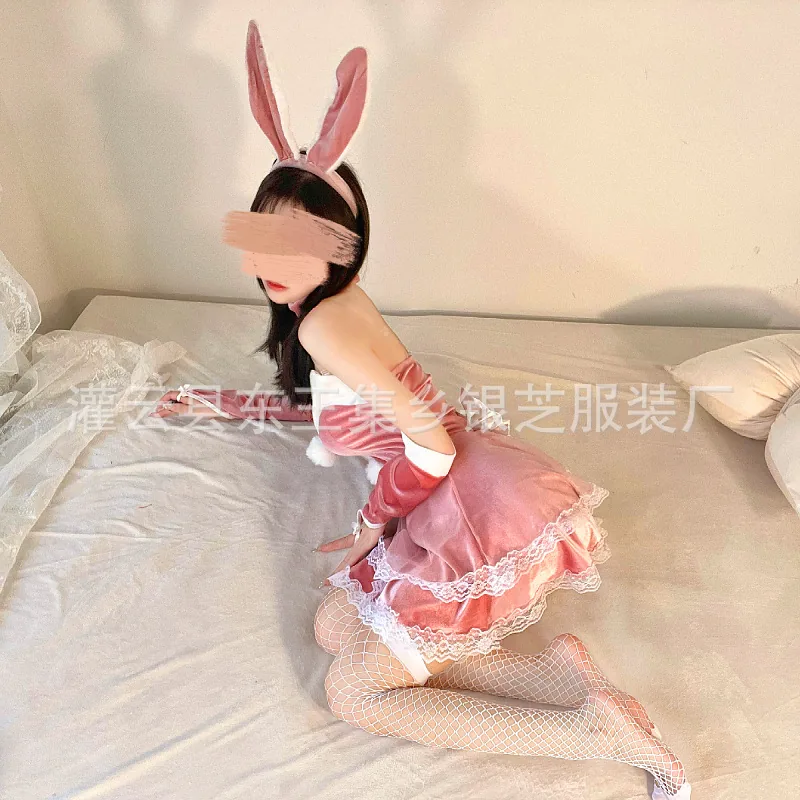 Set costume roleplay da cameriera natalizia