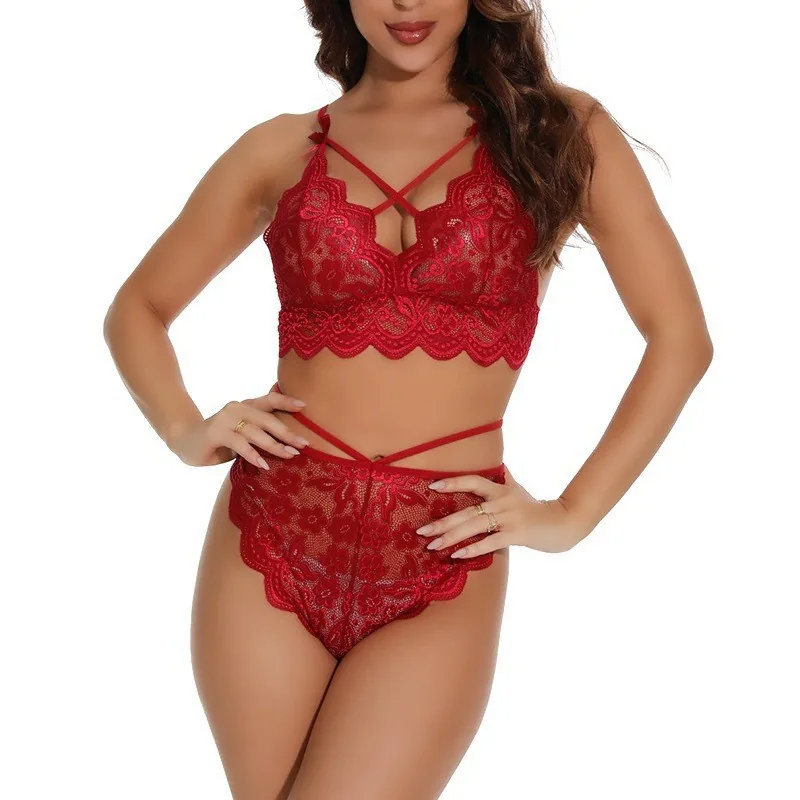 Ensemble deux pièces soutien-gorge en dentelle