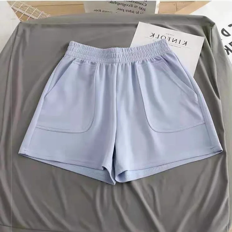 Short décontracté taille haute à jambe large