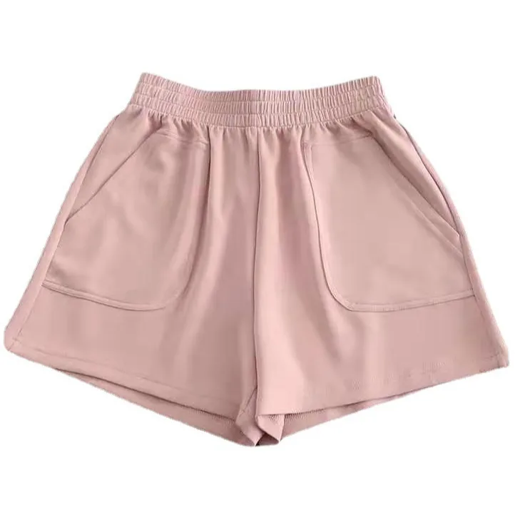Short décontracté taille haute à jambe large