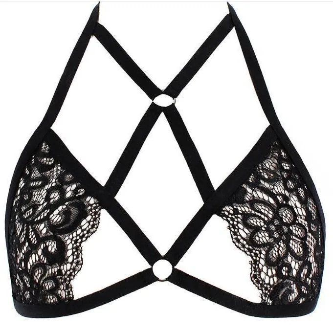 Conjunto de Bralette com Alças no Pescoço e Amarração