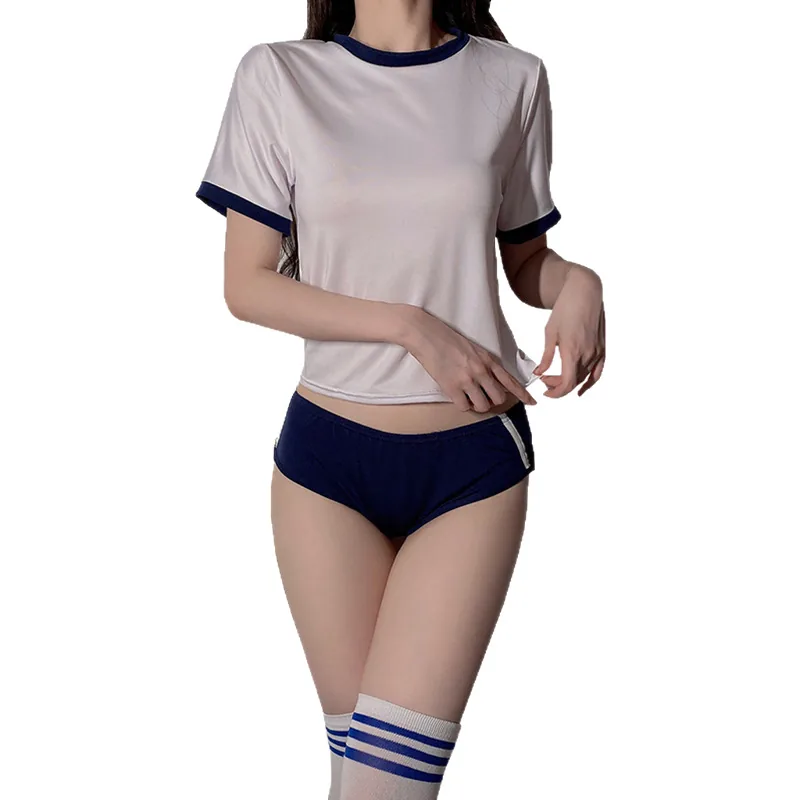 Conjunto desportivo de uniforme escolar japonês