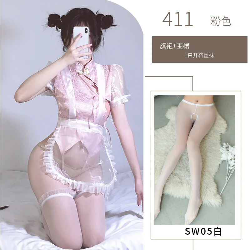 Set costume roleplay con spacco stile cheongsam