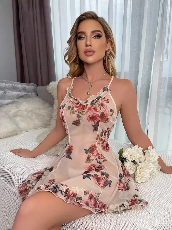 Ensemble nuisette en maille imprimée