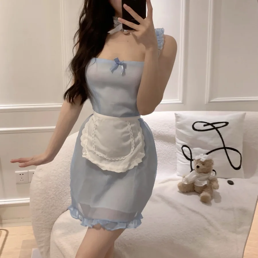Nuisette de jeu de rôle soubrette transparente