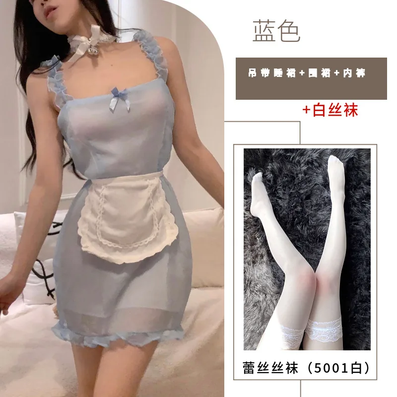 Nuisette de jeu de rôle soubrette transparente