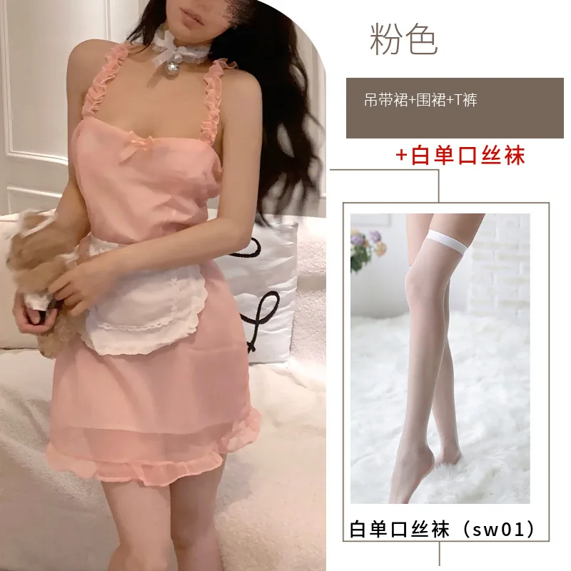 Nuisette de jeu de rôle soubrette transparente