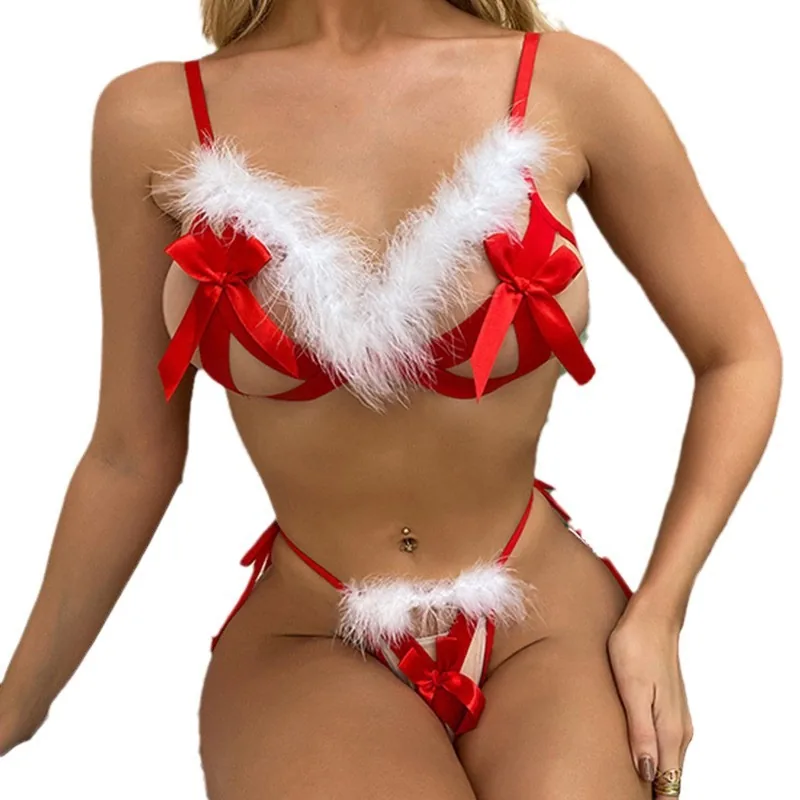 Festliches dreiteiliges Weihnachtskostüm-Set