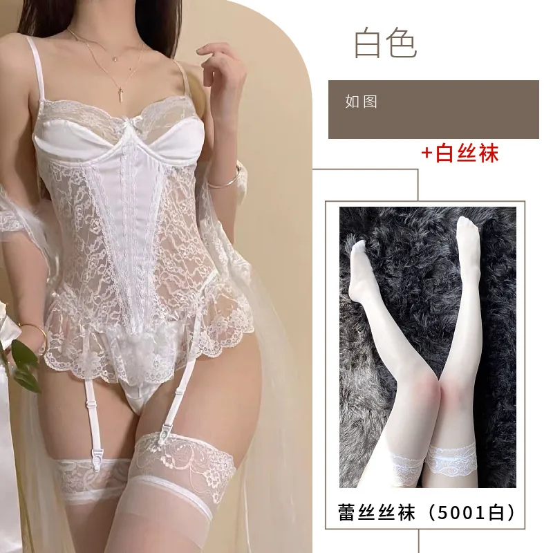 White with stockings