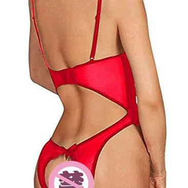 Doorschijnende mesh uitgesneden bodysuit lingerieset