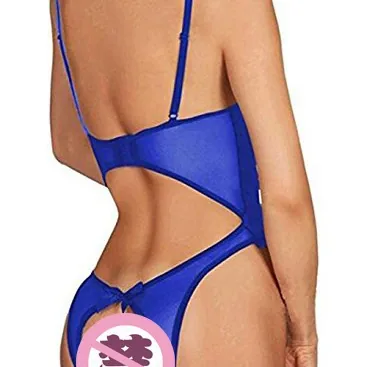 Doorschijnende mesh uitgesneden bodysuit lingerieset