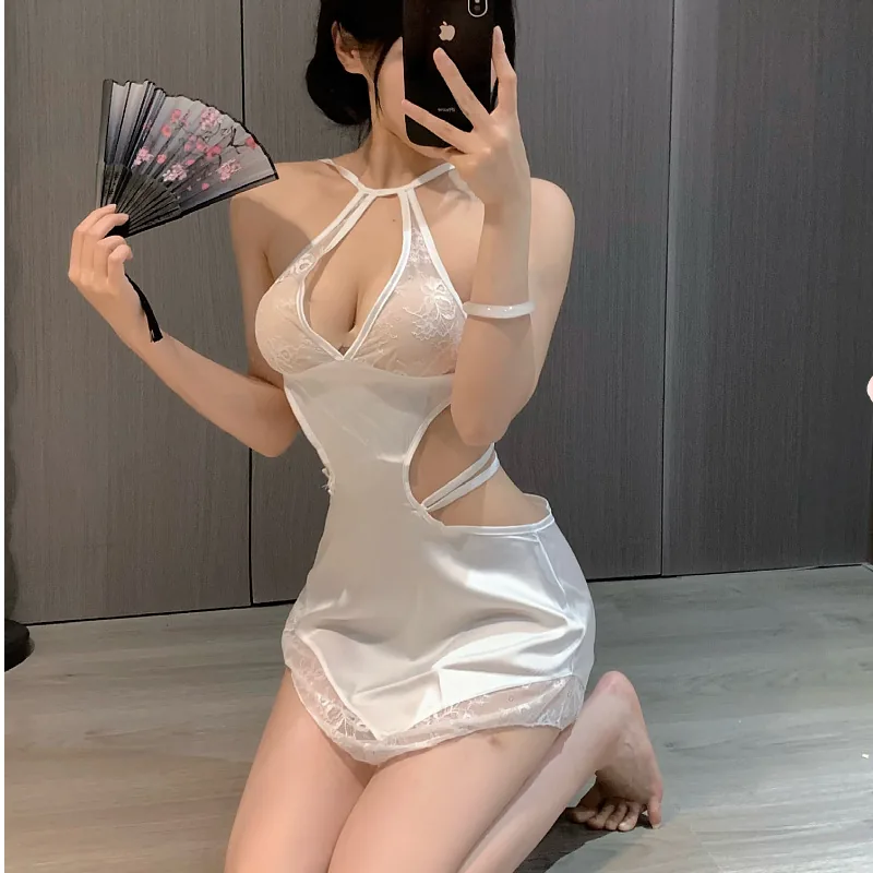 Vestido lencero estilo qipao chino moderno