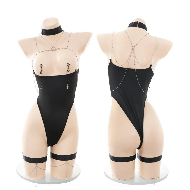 Kanten bodysuit met uitsparingen