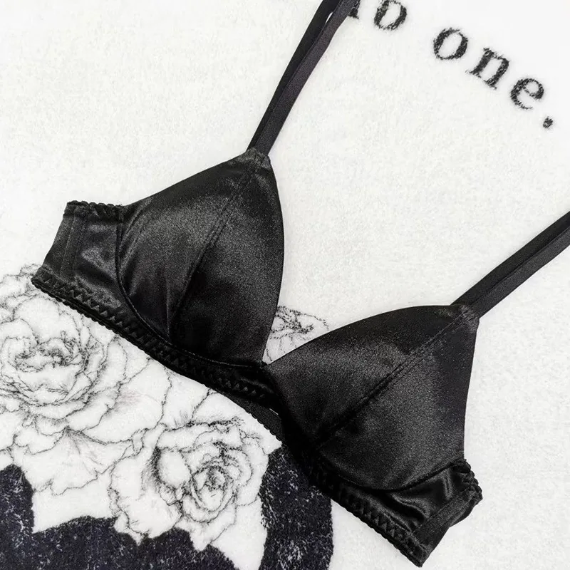 Ensemble brassière triangle en velours