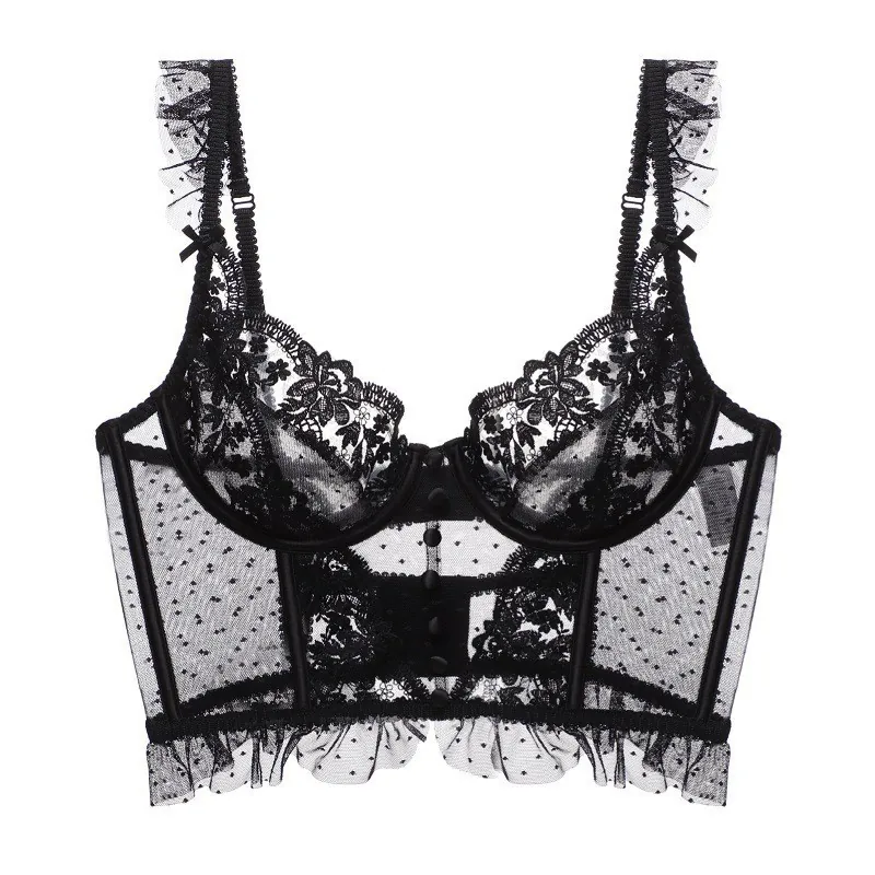 Bodysuit-set med spetsbystier