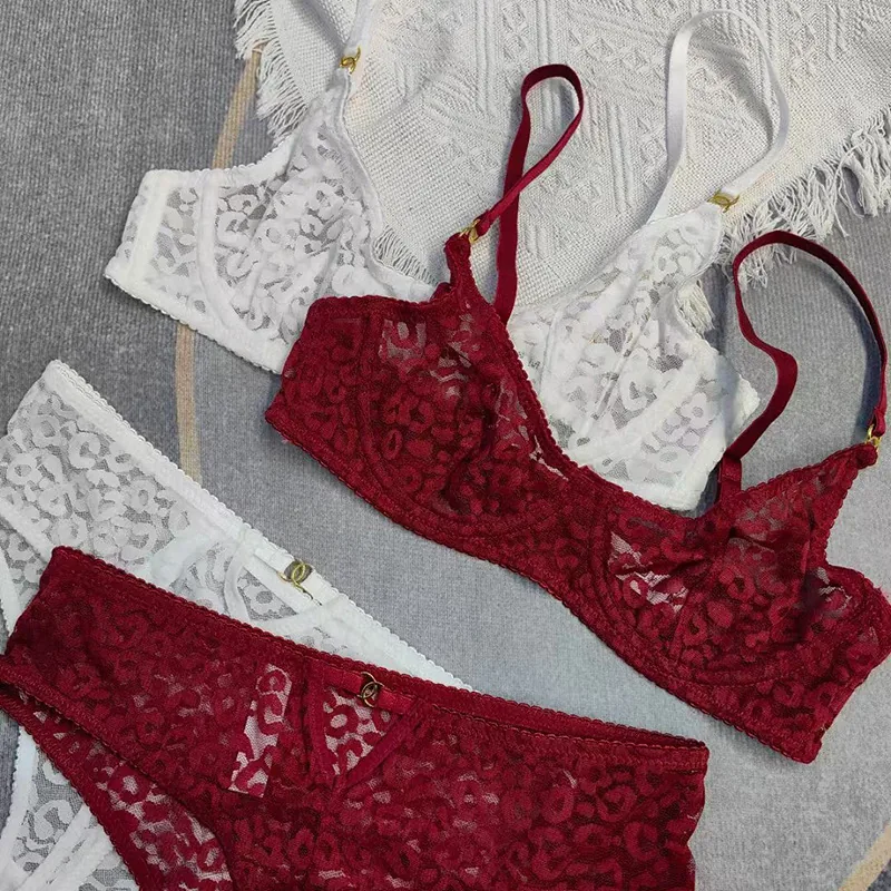 Jacquard-Spitzen-BH-Set