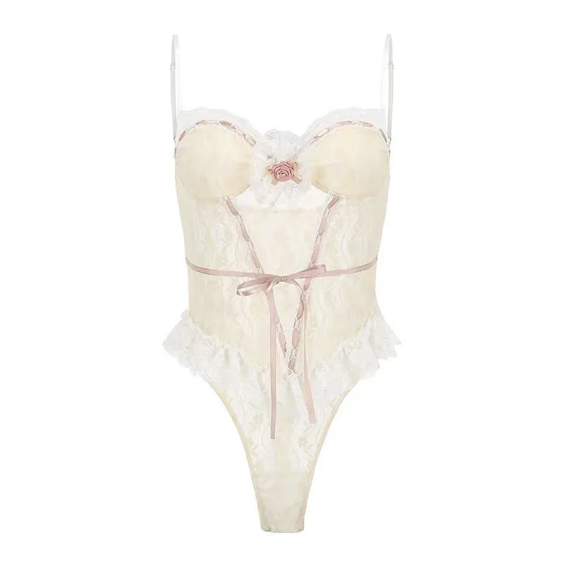 Lace Bodysuit with Snap Closures