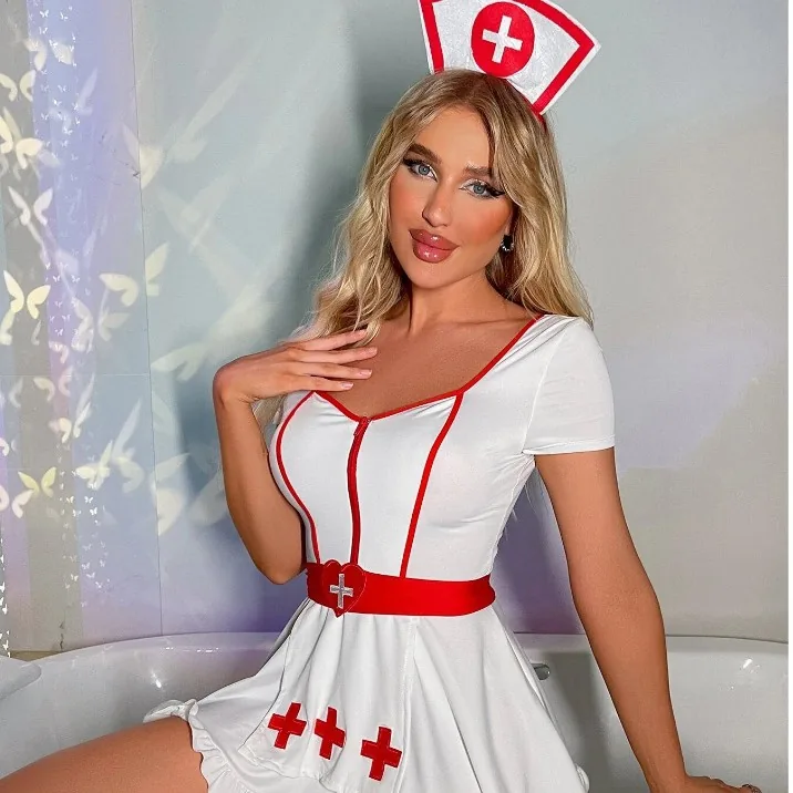Conjunto de fantasia de roleplay de enfermeira