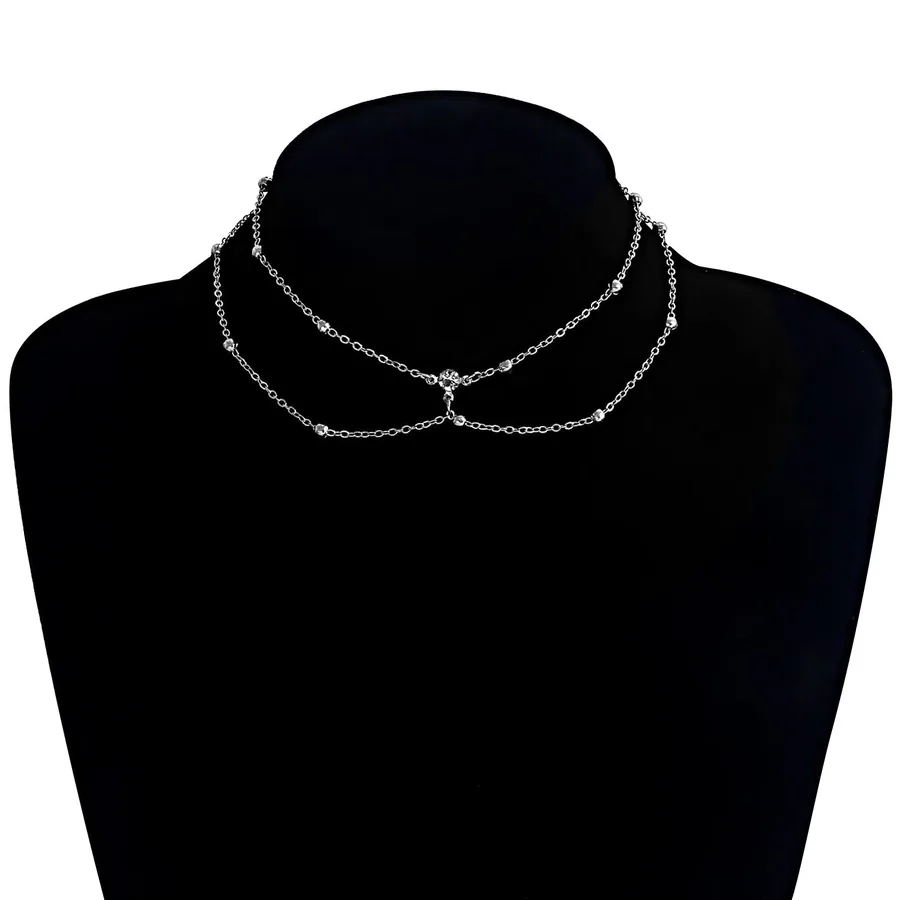Gelaagde franje-enkelketting