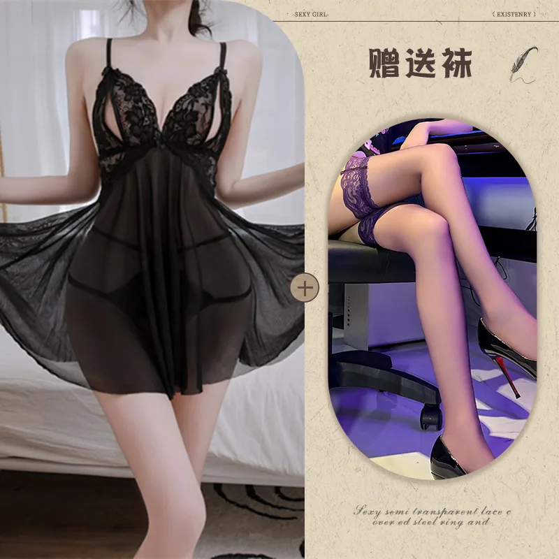 Black with black stockings