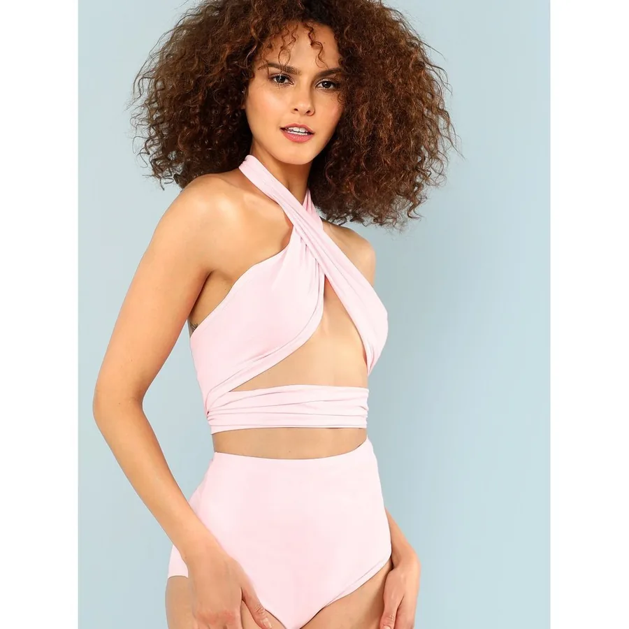 Komplet bikini wiązany z boku