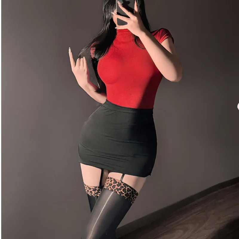 Minivestido de Fantasia de Secretária Justo ao Corpo