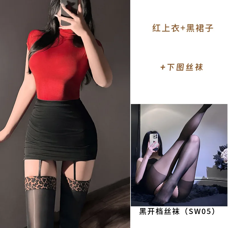 Minivestido de Fantasia de Secretária Justo ao Corpo