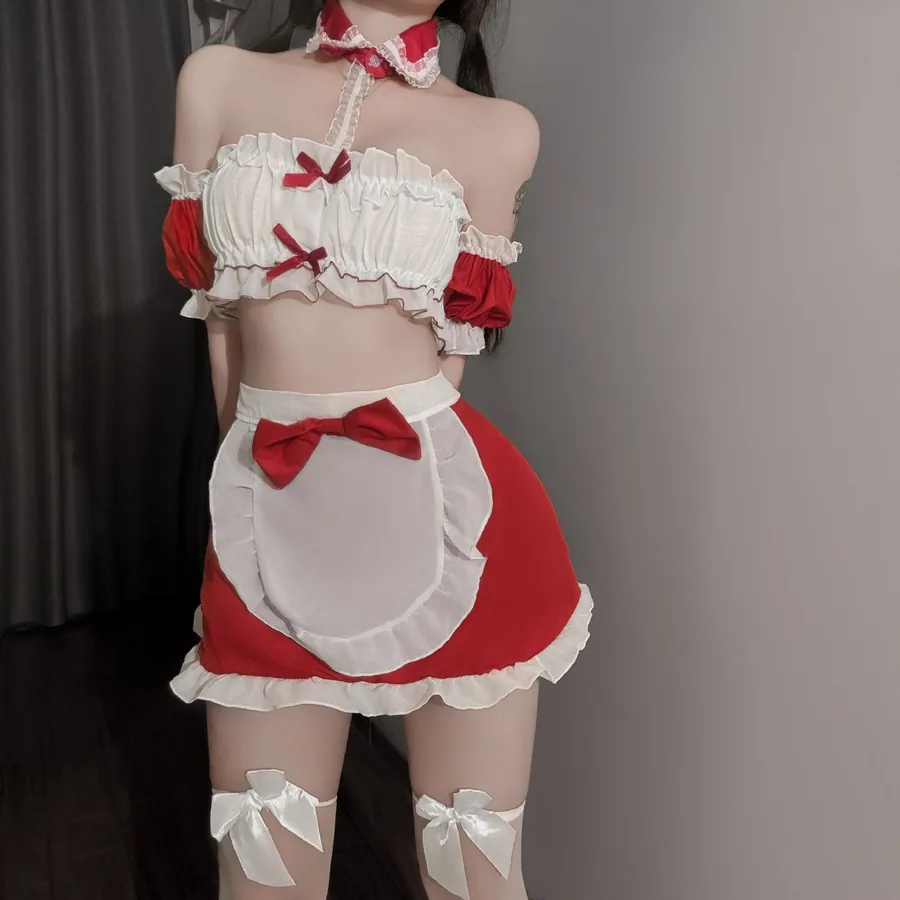 Set costume roleplay da cameriera di Capodanno